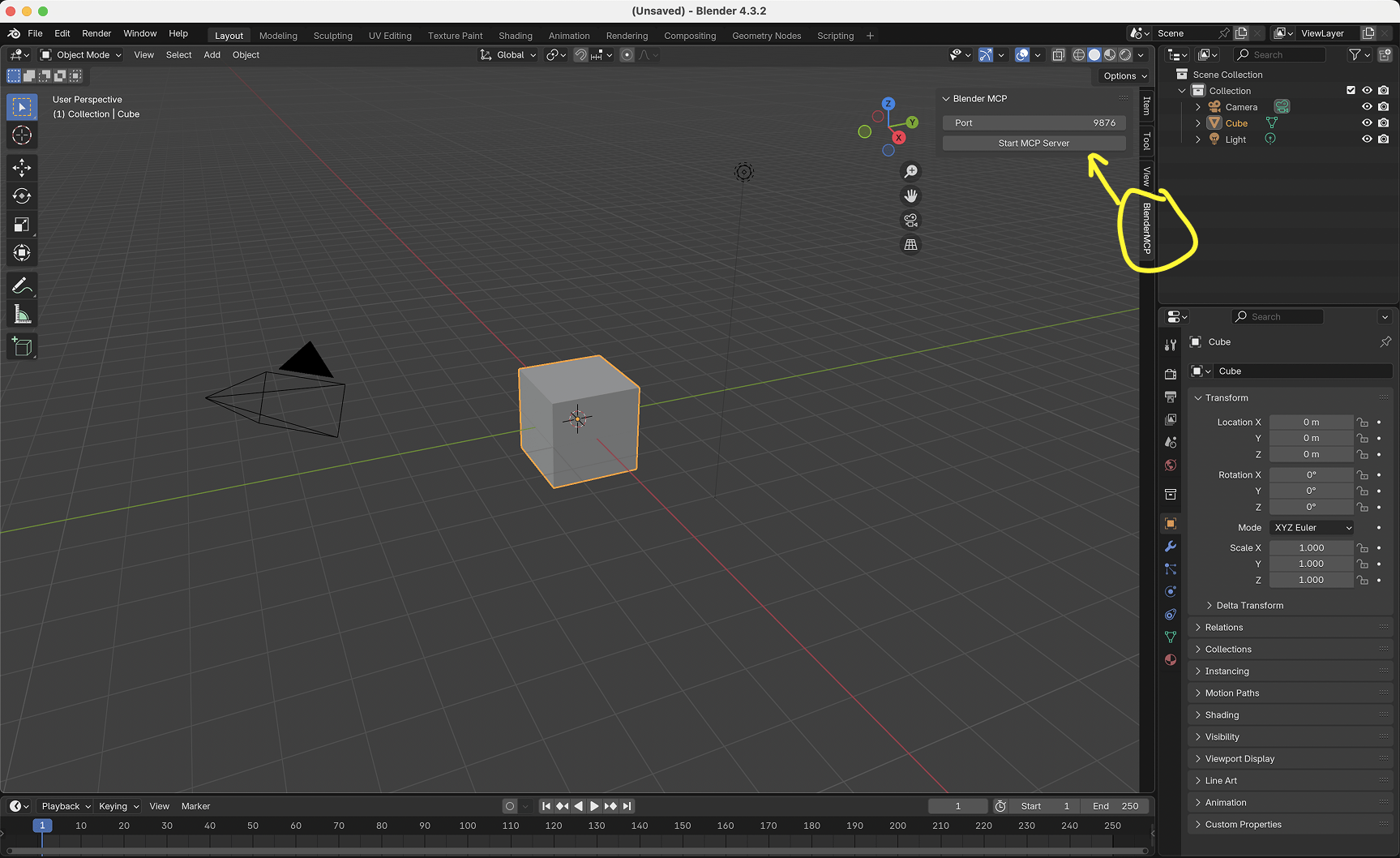 Blender MCP 面板