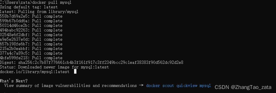 拉取mysql镜像