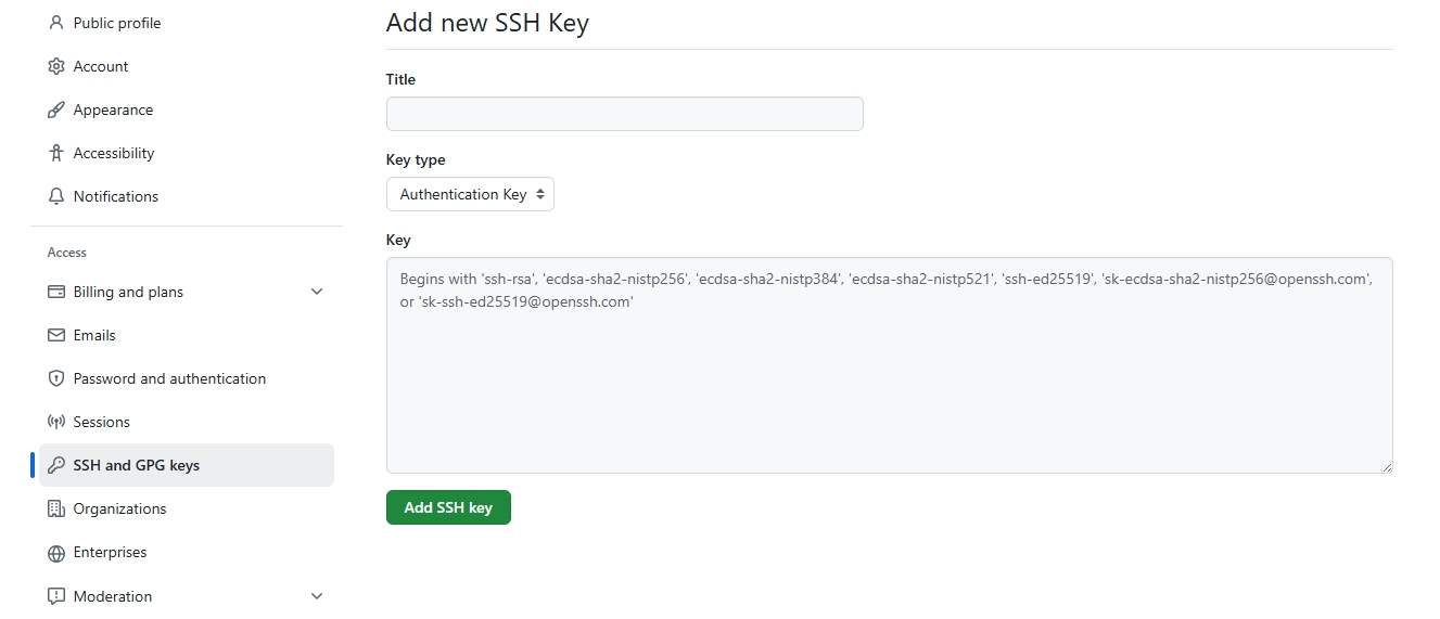 github ssh