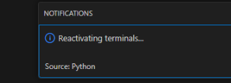 图片显示reactivatiing terminals